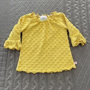Lolly Wolly Doodle Mustard Yellow Popcorn Top ~ 2